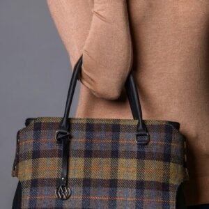 Bolso tote de lana y piel EMILY Marron