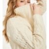 Cárdigan Aran Ceide de lana beige