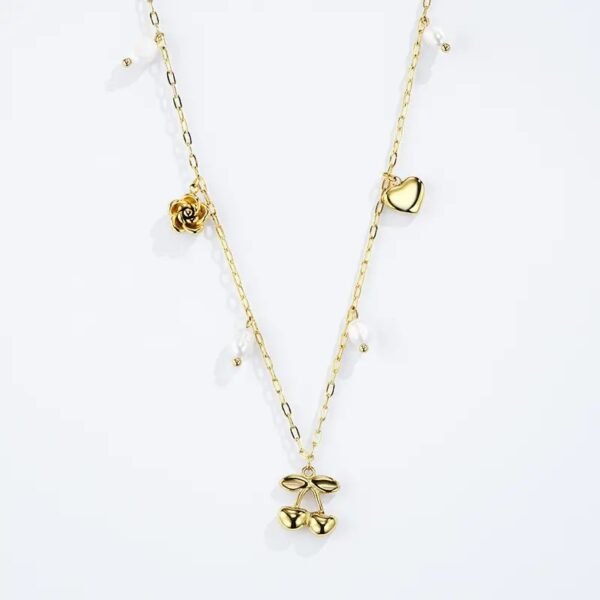 Collar de acero inoxidable CEREZAS