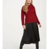 Jersey Aran de lana estilo Knightstown rojo