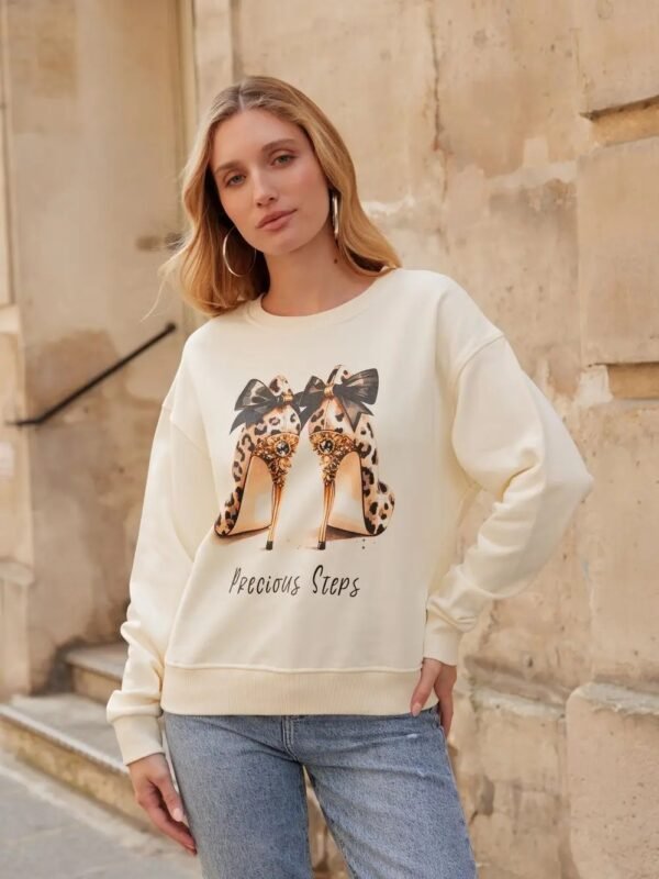 Sudadera de punto suave estampada PRECIOUS STEPS