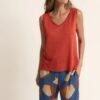 Top lurex rojo Top lúrex chocolate