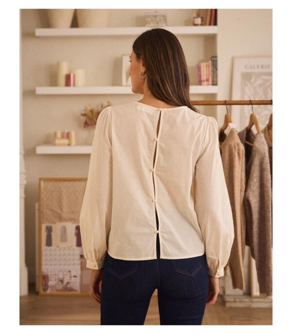 Blusa bordados crudo