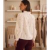 Blusa bordada corazones blanco