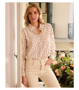Camisa lunares con lazada