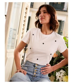 Camiseta estrellas bordadas Edna
