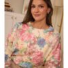 Jersey de punto estampado floral
