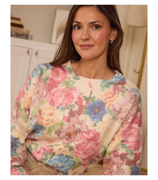 Jersey de punto estampado floral
