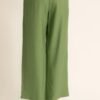 pantalon recto fluido verde espalda Pantalón recto fluido con cordón coral