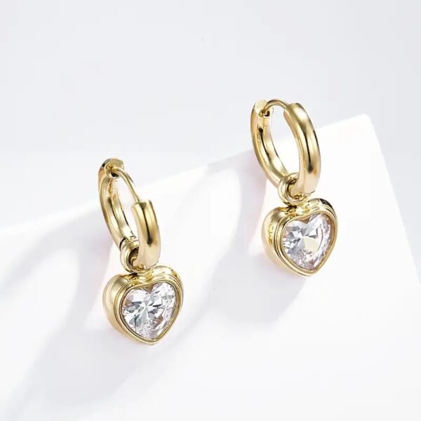 Pendientes de corazón Blanco