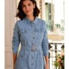 vestido-camisero-paulina detalle Vestido vaquero con cinturón