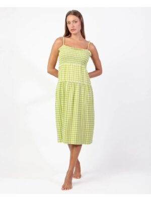 Vestido Tirantes Vichy verde manzana