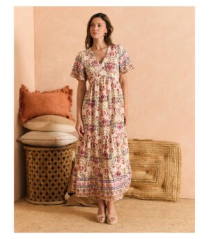 Vestido escote pico Tania