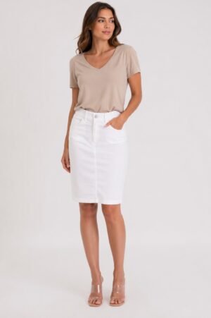 Falda mini básica blanca