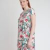 Vestido manga corta estampado TRÓPICO