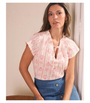 blusa-conchas-lurea Blusa sin mangas bordados motivos marinos JULIA