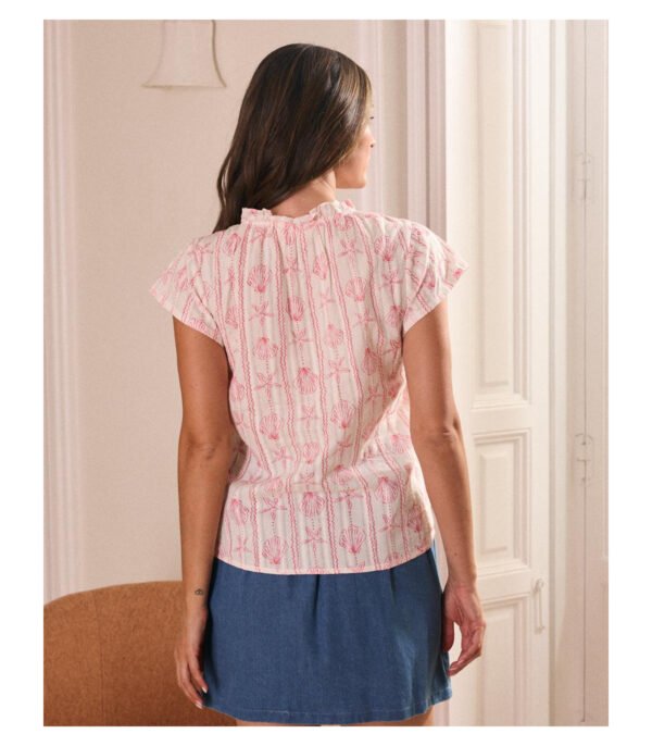 Blusa sin mangas bordados motivos marinos JULIA