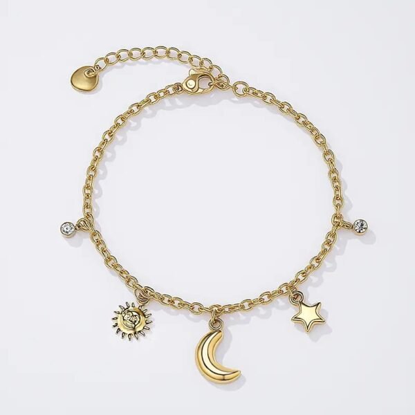 Pulsera dorada colgantes noche y día GALAXY