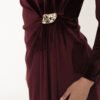 Vestido ceremonia terciopelo Rylla granate