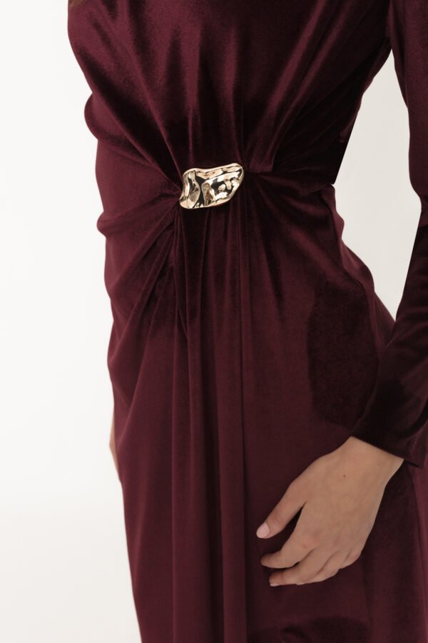 Vestido ceremonia terciopelo Rylla granate