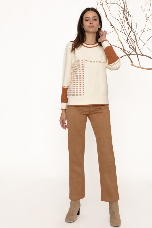 Pantalón recto de antelina HANNA