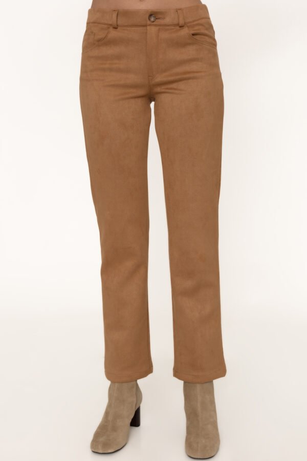Pantalón recto de antelina HANNA