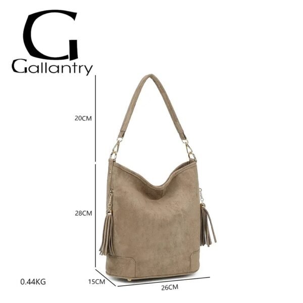 Bolso La Bohème Élégante color gris pardo