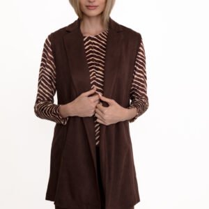 Chaleco antelina IVANA chocolate