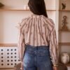 Camisa algodon escote V Éloise espalda Camisa algodón y cuello V Éloïse